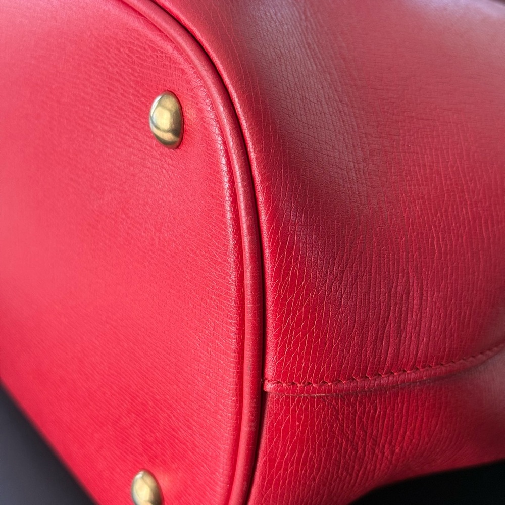 Red Gucci Horsebit 1955 Leather Tote Bag- - Picture 5 of 14